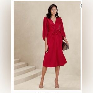 Banana Republic Vibrant Red Dress
